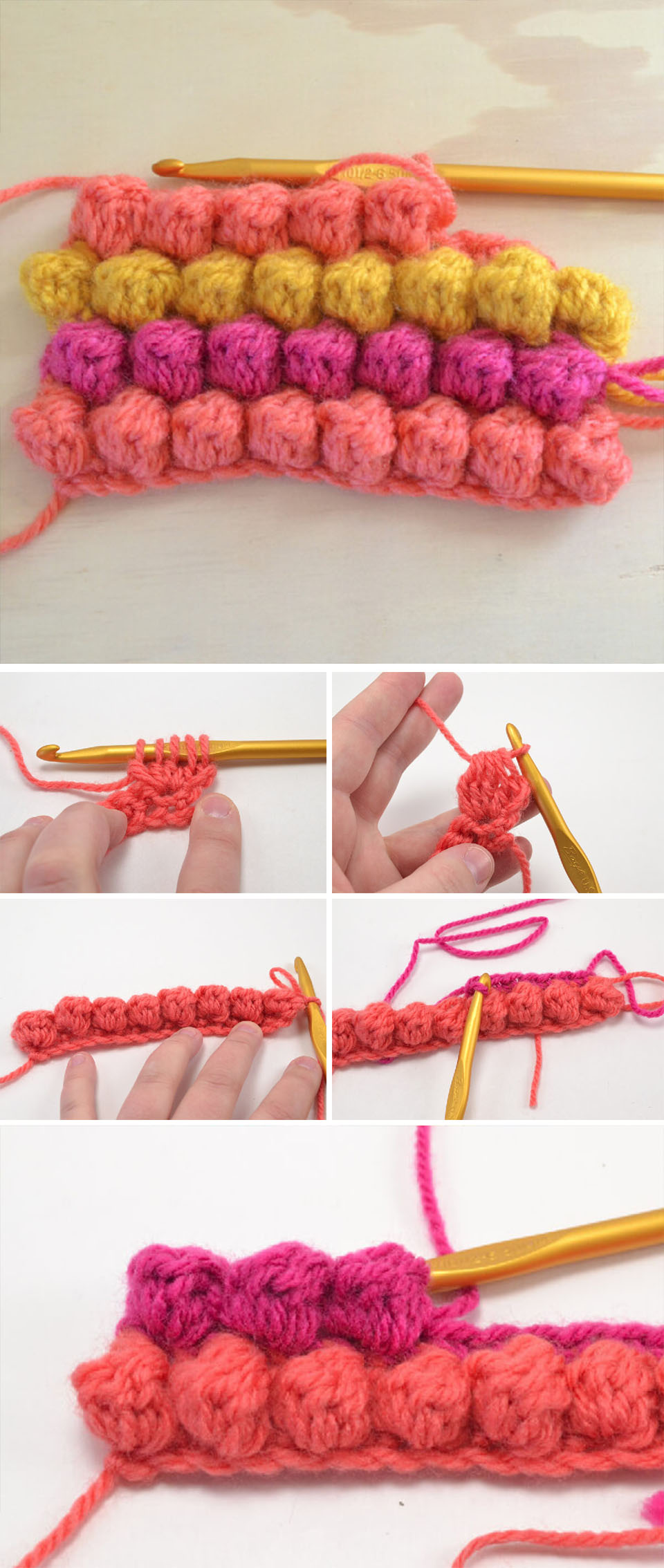 Bobble Stitch Crochet Pattern And Tutorial CrochetBeja