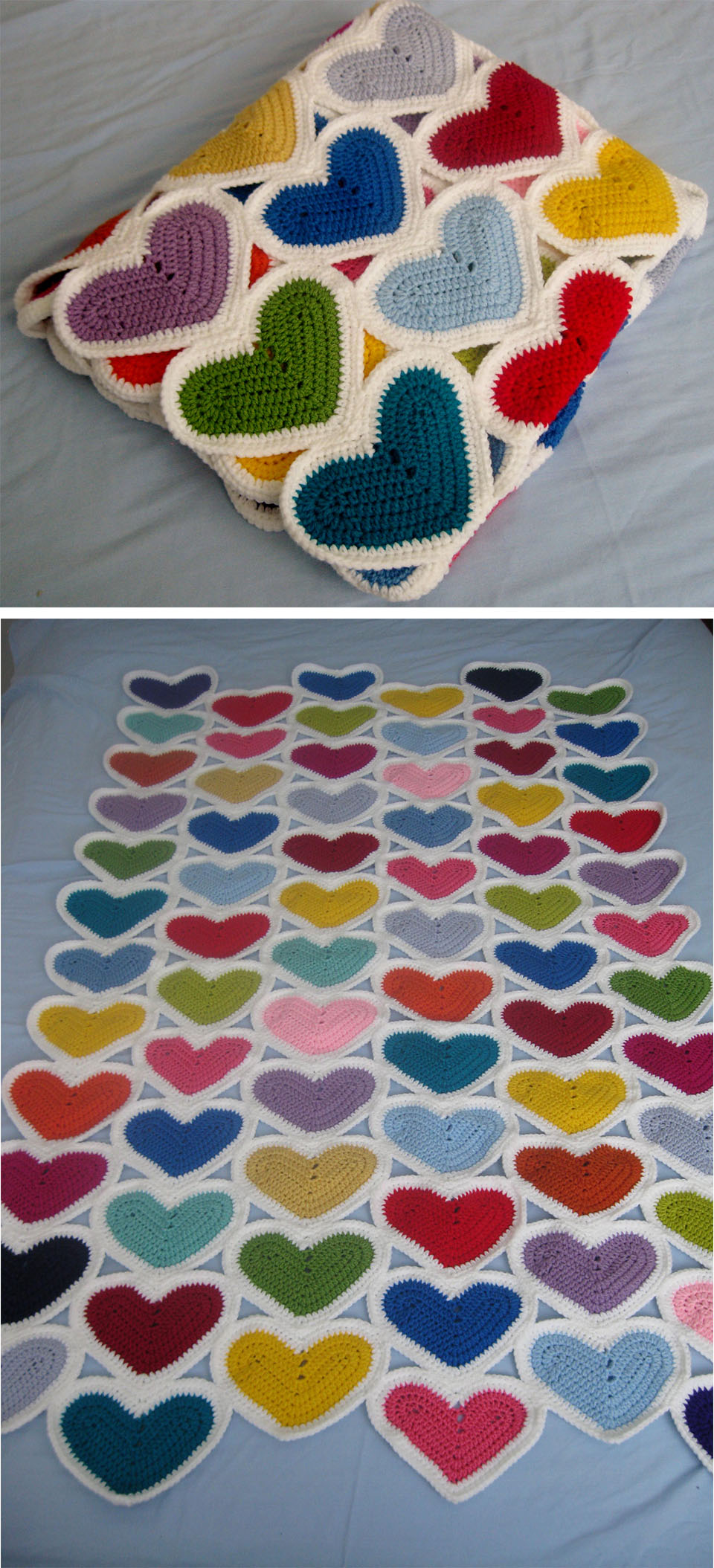 Crochet Heart Blanket Pattern Free Donyaye 5363