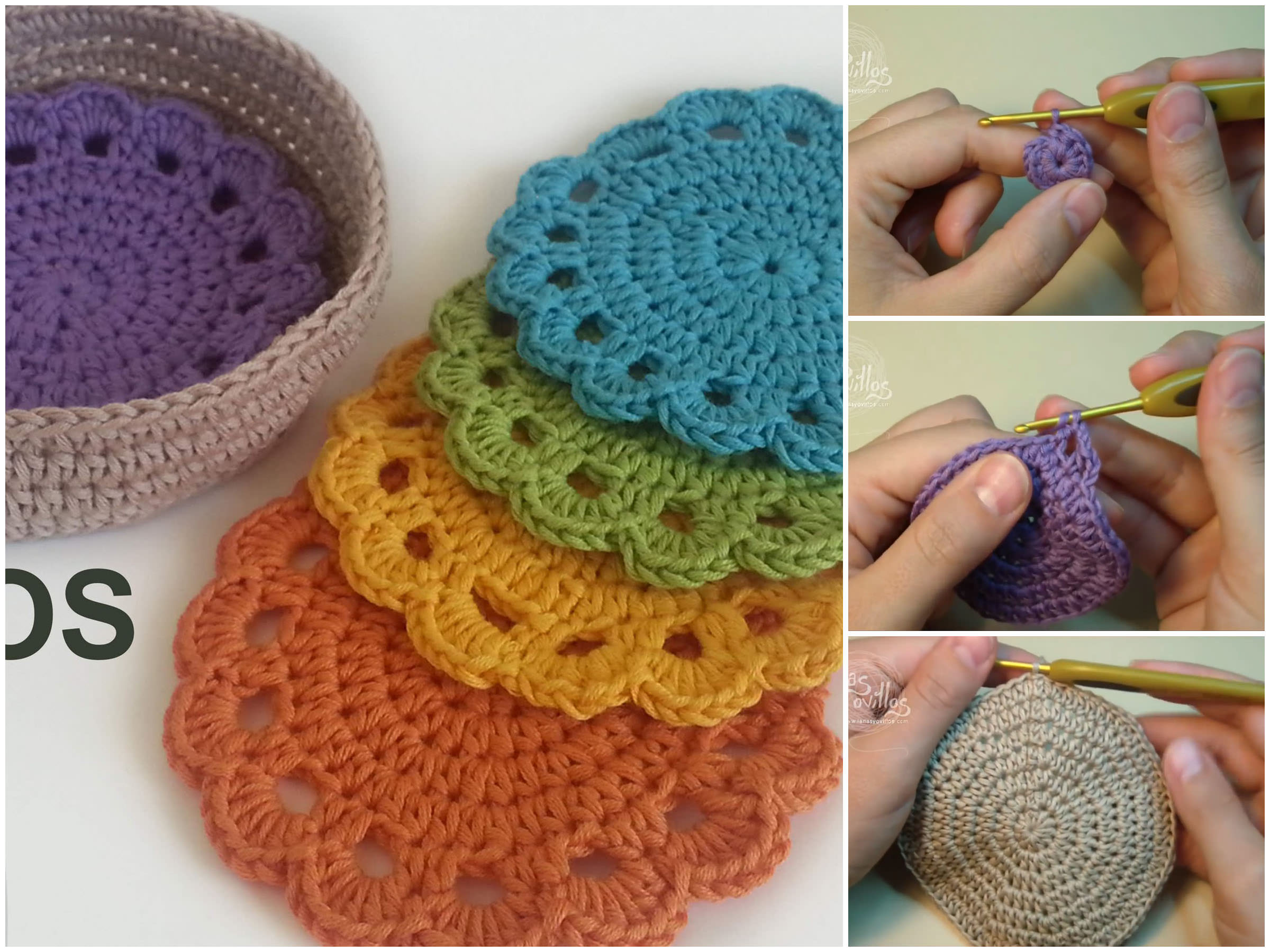 Beautiful Crochet Coasters Tutorial CrochetBeja