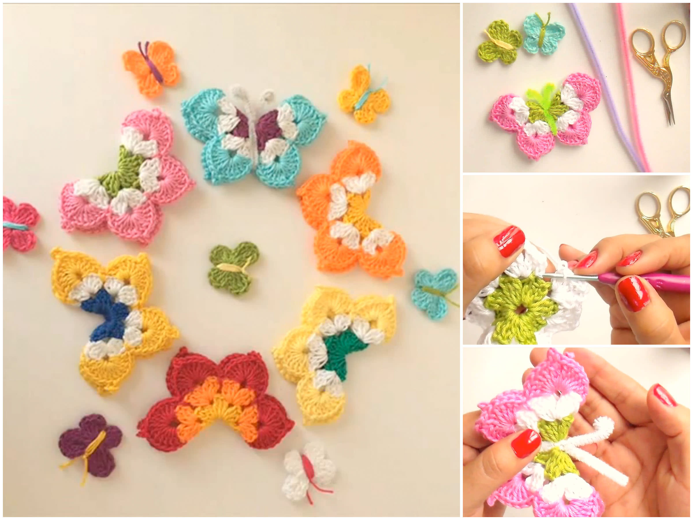 Crochet Butterflies Tutorial Crochetbeja