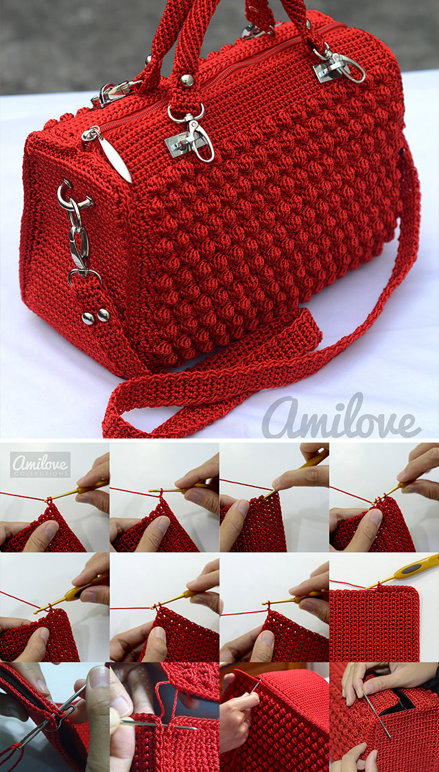 Beginner Crochet Patterns Puff Stitch Purses Crochet Pattern Market Bag  Drawstring Crossbody Puff Stitch Tutorial - Etsy