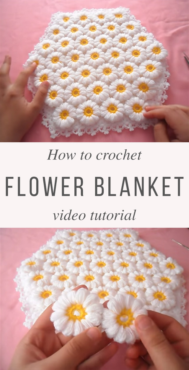 crochet baby blanket flowers