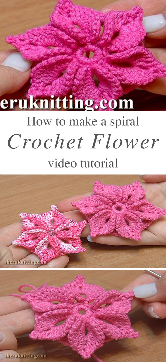crochet wool flower pattern