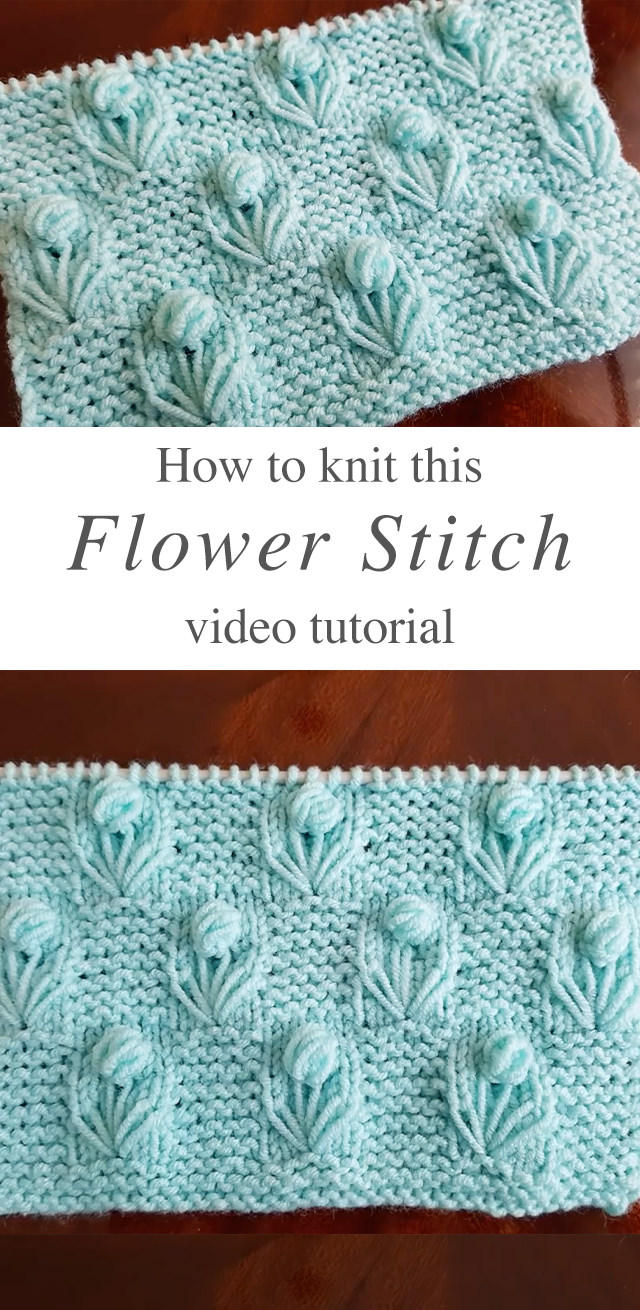Knitting Flower Stitch You Should Learn - CrochetBeja