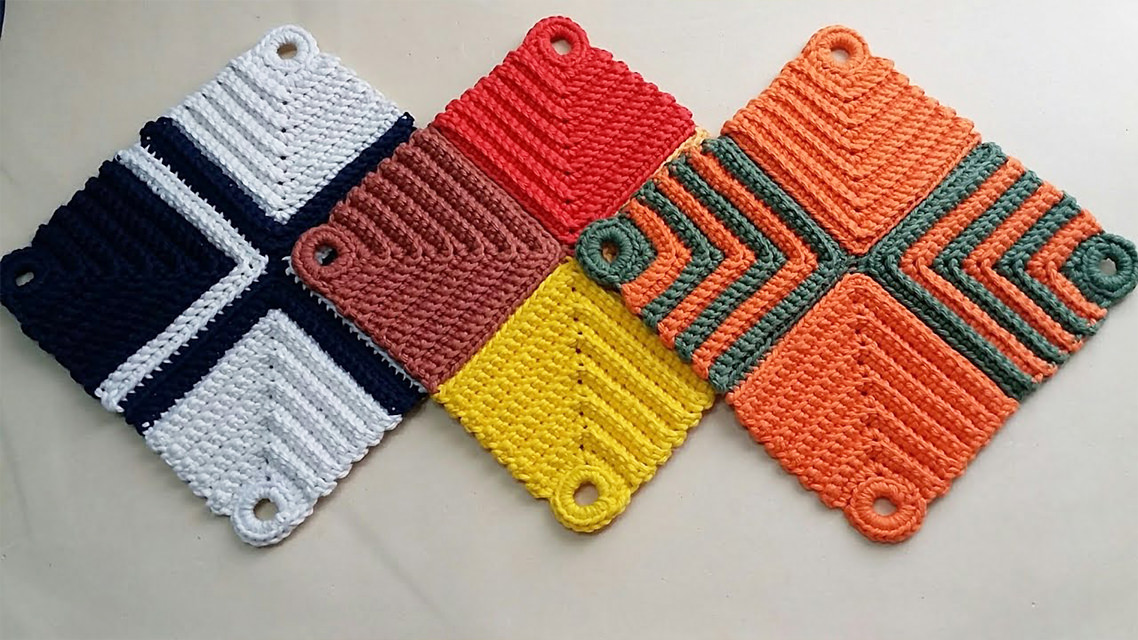 Crochet Rectangle Coaster You Can Make Easily CrochetBeja