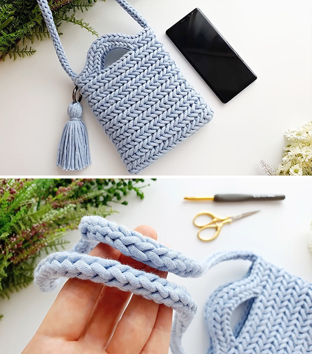 Herringbone Stitch Bag Handle Crochet Tutorial – Gratia Project