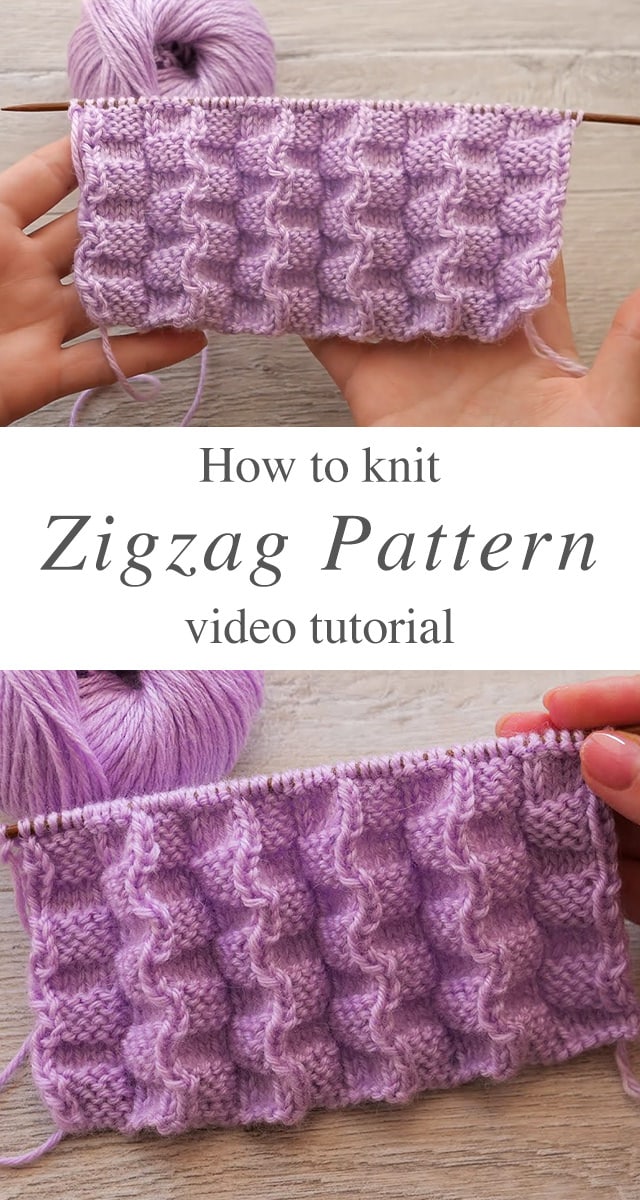 Zigzag Knit Pattern You Can Use In Both Sides - CrochetBeja