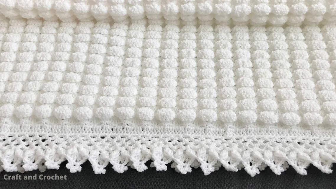 White best sale bobble blanket