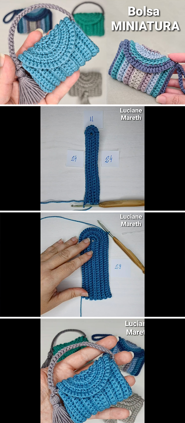 Crochet mini coin pouch tutorial - YouTube