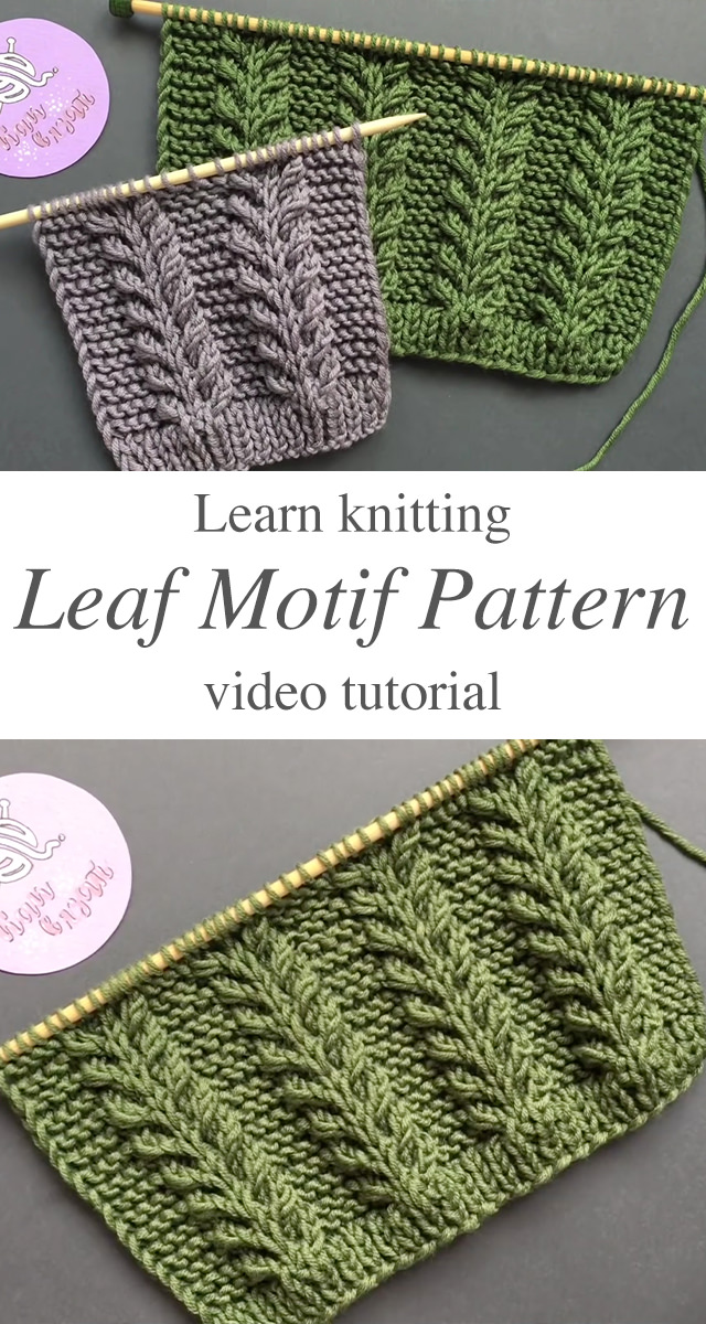 Leaf Motif Knitting Pattern You Will Love - CrochetBeja