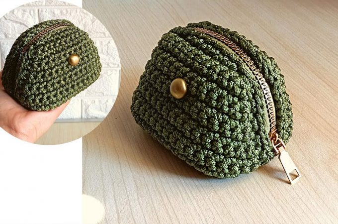 How to Crochet Coin Purse | Free Crochet Purse Patterns | Crochet Mini Bag  | Vivi Berry DIY - YouTube