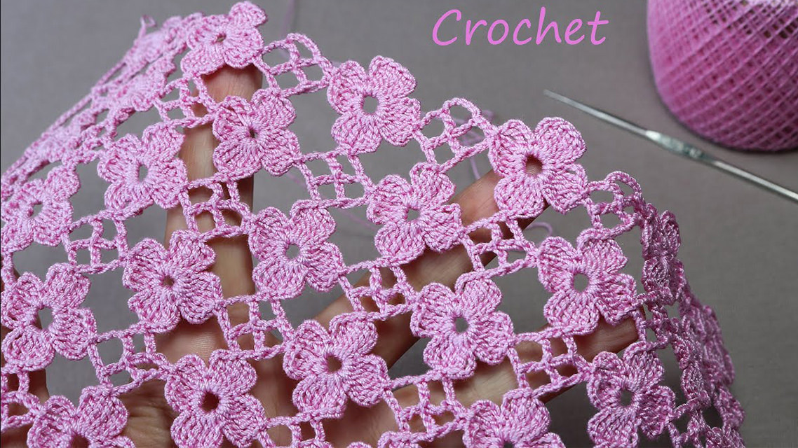 Easy Lace Crochet Sweater Pattern - Fleur Lace Sweater Crochet Pattern