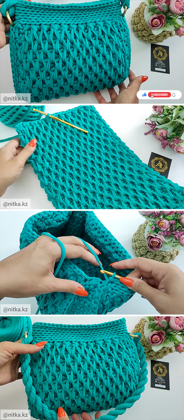 Crochet Honeycomb Trellis Modern Tote Bag Crochet For You