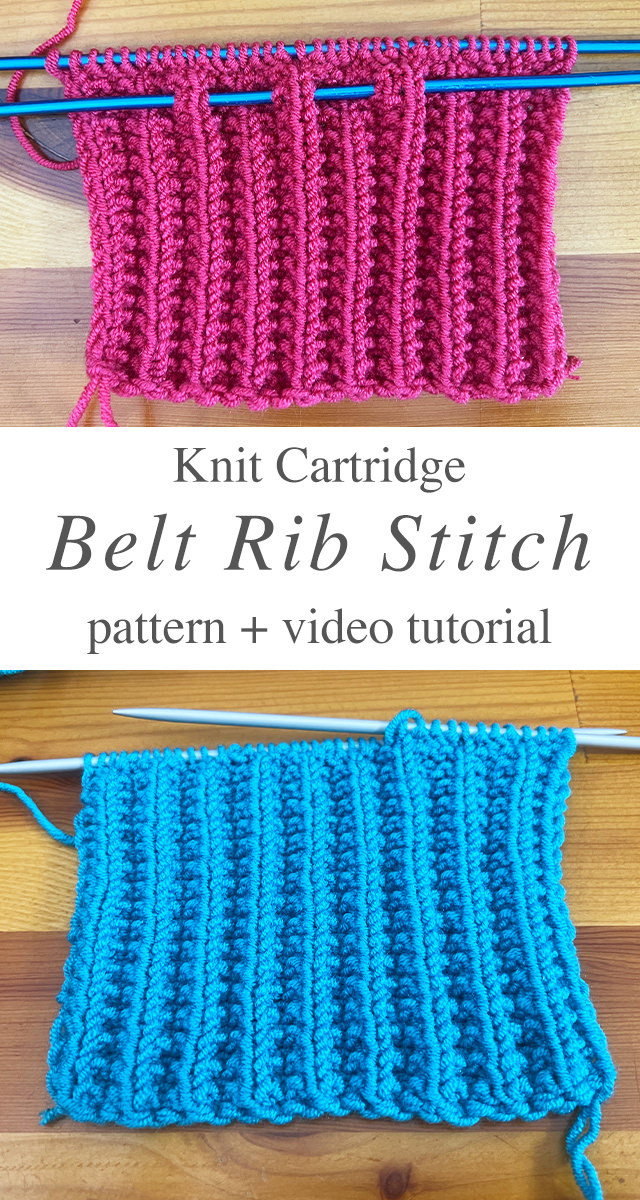 Cartridge Belt Rib Stitch - Learn making the cartridge belt rib stitch that is a classic stitch pattern that combines simplicity with a strikingly textured appearance.