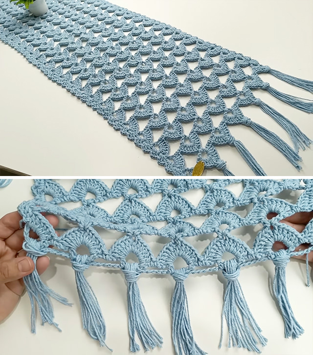 Crochet Easy Table Runner Sided - Crocheting an easy table runner is a delightful way to add a personal touch to your home decor.