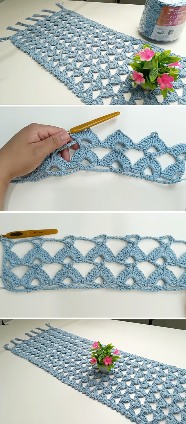 Crochet Easy Table Runner Tutorial - Crocheting an easy table runner is a delightful way to add a personal touch to your home decor.