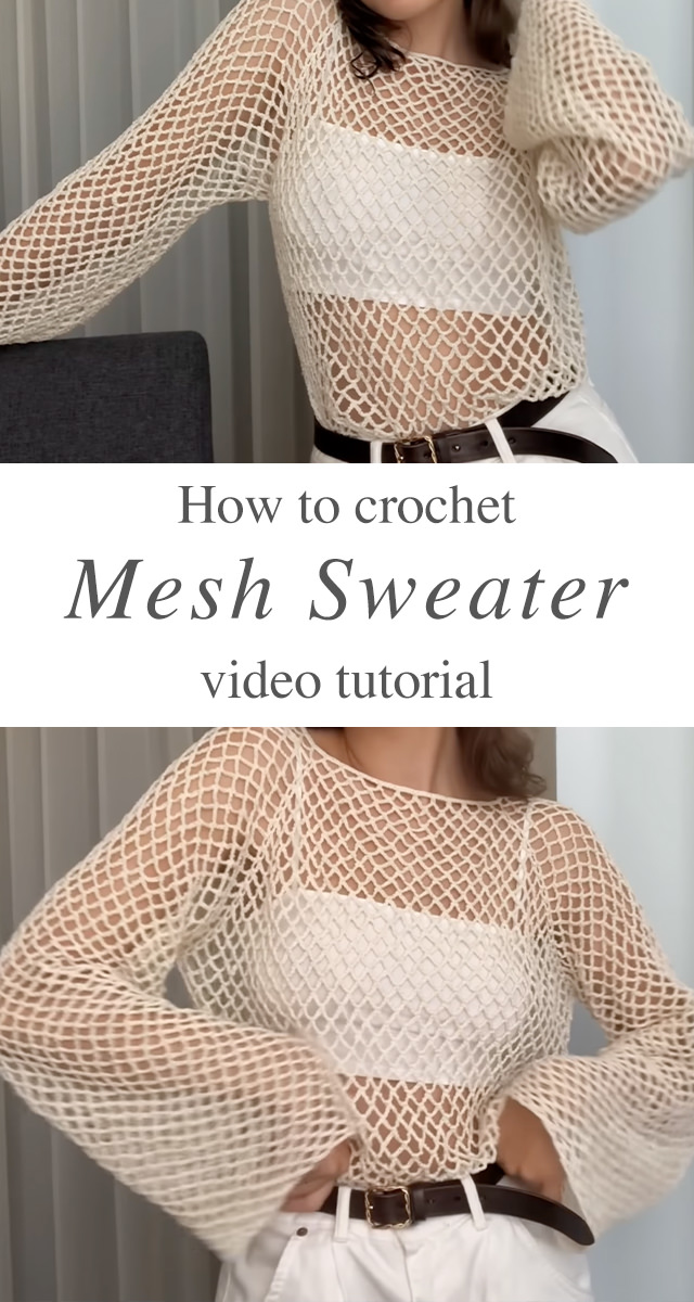 Crochet Mesh Sweater - Creating your very own crochet mesh sweater is a fulfilling journey that combines the beauty of intricate patterns with the practicality of a cozy garment.
