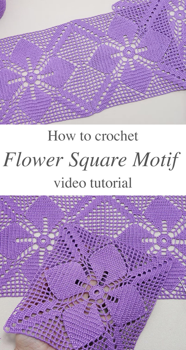 Crochet Flower Square Motif - Crochet is an art that allows us to create beauty from mere yarn, and nothing exemplifies this more than the crochet flower square motif.