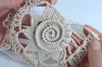 Crochet Spiral Flower Motif Featured - The crochet spiral flower motif is a timeless design that adds an elegant and intricate touch to any project.