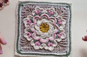 Crochet 3d Petal Granny Square Featured - The timeless appeal of the classic granny square has evolved with countless variations, and among the most breathtaking is the crochet 3D petal granny square.