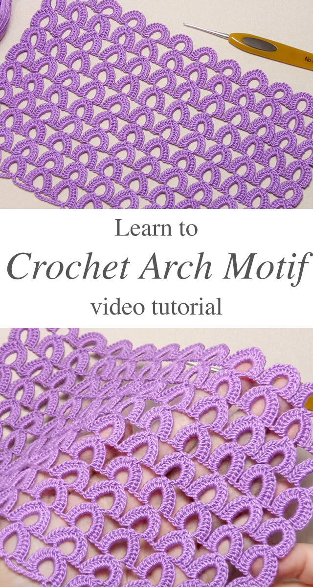 Crochet Arch Motif - The crochet arch motif is a versatile and captivating design that adds a touch of elegance and whimsy to any crochet project.