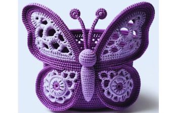 Crochet Butterfly Basket Featured - The world of crochet is full of delightful possibilities, and the crochet butterfly basket is a shining example of creativity taking flight.