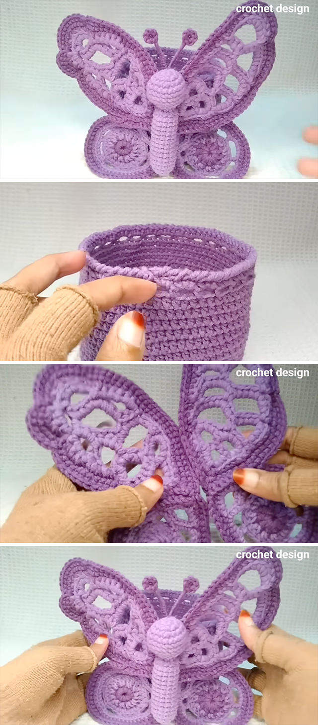 Crochet Butterfly Basket Tutorial - The world of crochet is full of delightful possibilities, and the crochet butterfly basket is a shining example of creativity taking flight.