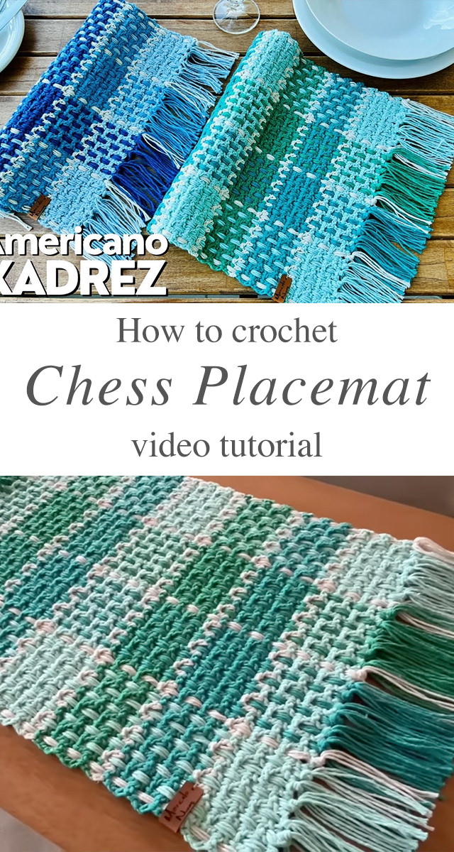 Crochet Chess Placemat - The art of crochet offers endless possibilities, one such striking creation is the crochet chess placemat.