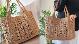 Crochet Easy Tote Bag Featured - A crochet easy tote bag is more than just a carrier—it's an expression of personality and creativity.